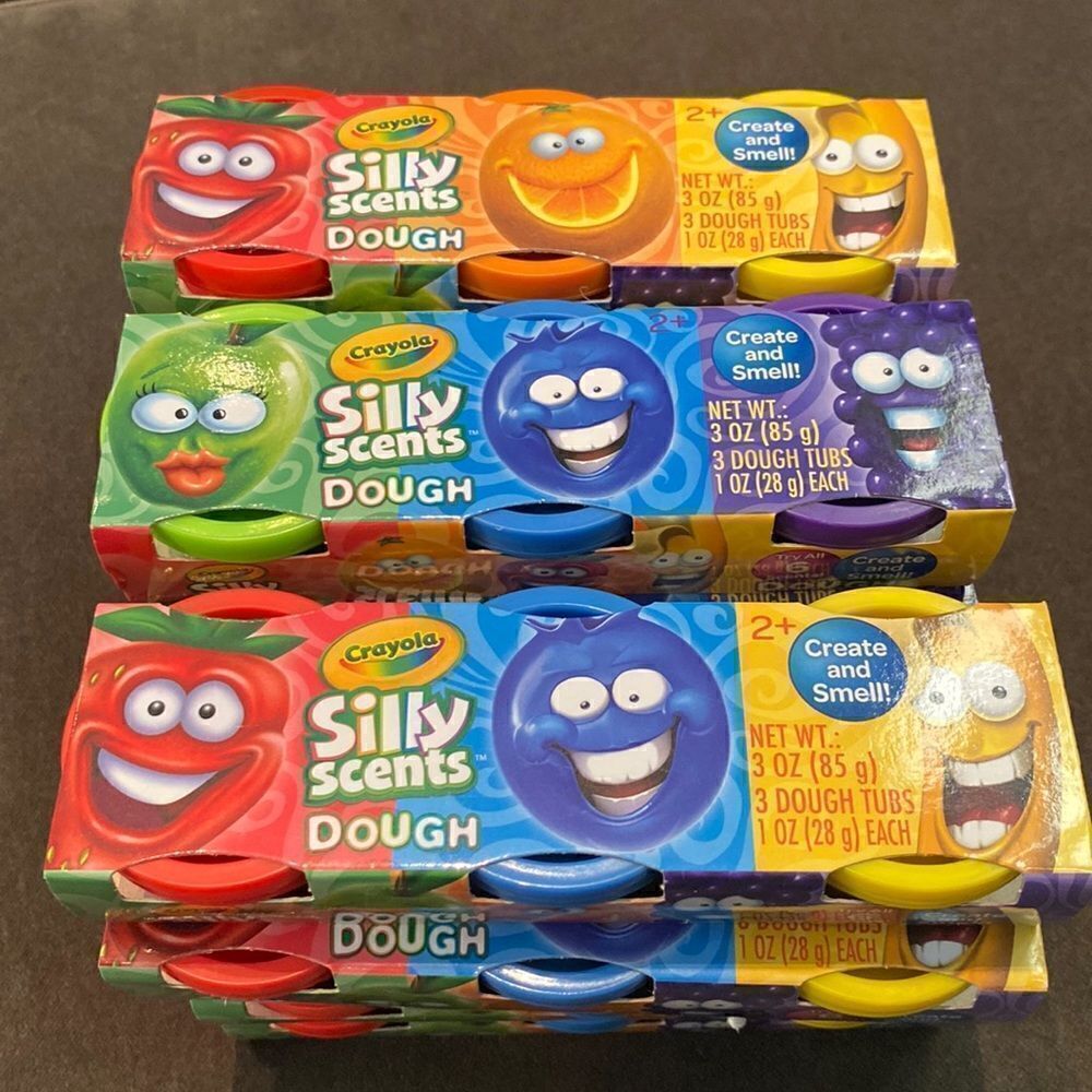 Crayola Silly Scents Dough 12 packs each with 3 tubs 1oz Dough (36 tubs) NEW